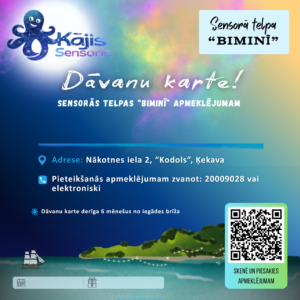 🎁 Dāvanu karte – Sensorās telpas "Biminī" apmeklējumam